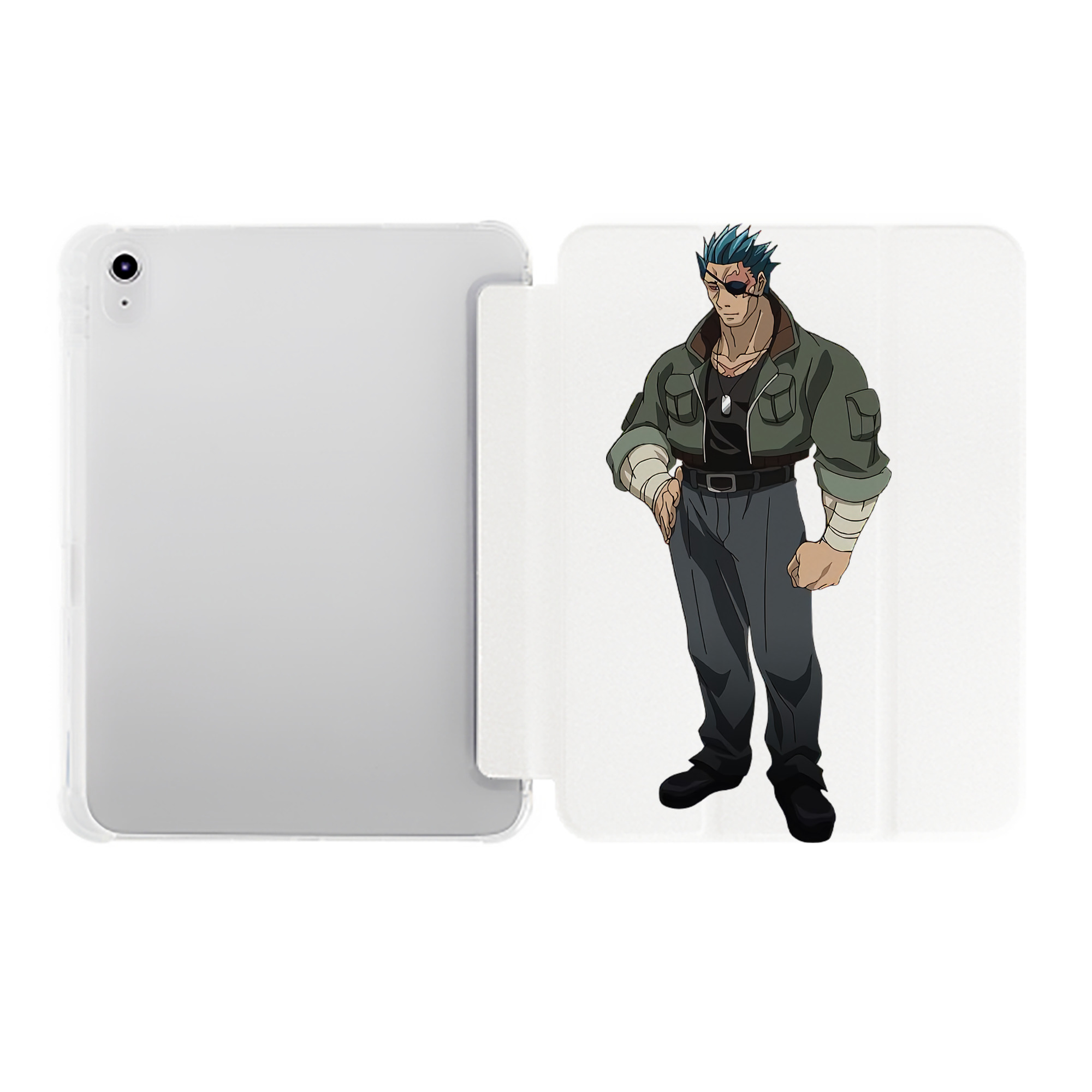 （画像用） 遊☆戯☆王 Yu-Gi-Oh! IPad ケース ペン収納付き 三つ折りスタンド PUレザー×シリコン 対応機種9.5/10.5/10.9インチ